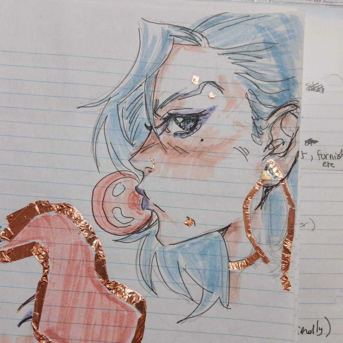 I tried making another drawing out of the circuit this time as hoop earrings, it worked as well. Probably my favorite part of this activity!