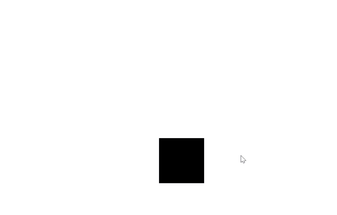 Basic shape test showing a static square on screen.