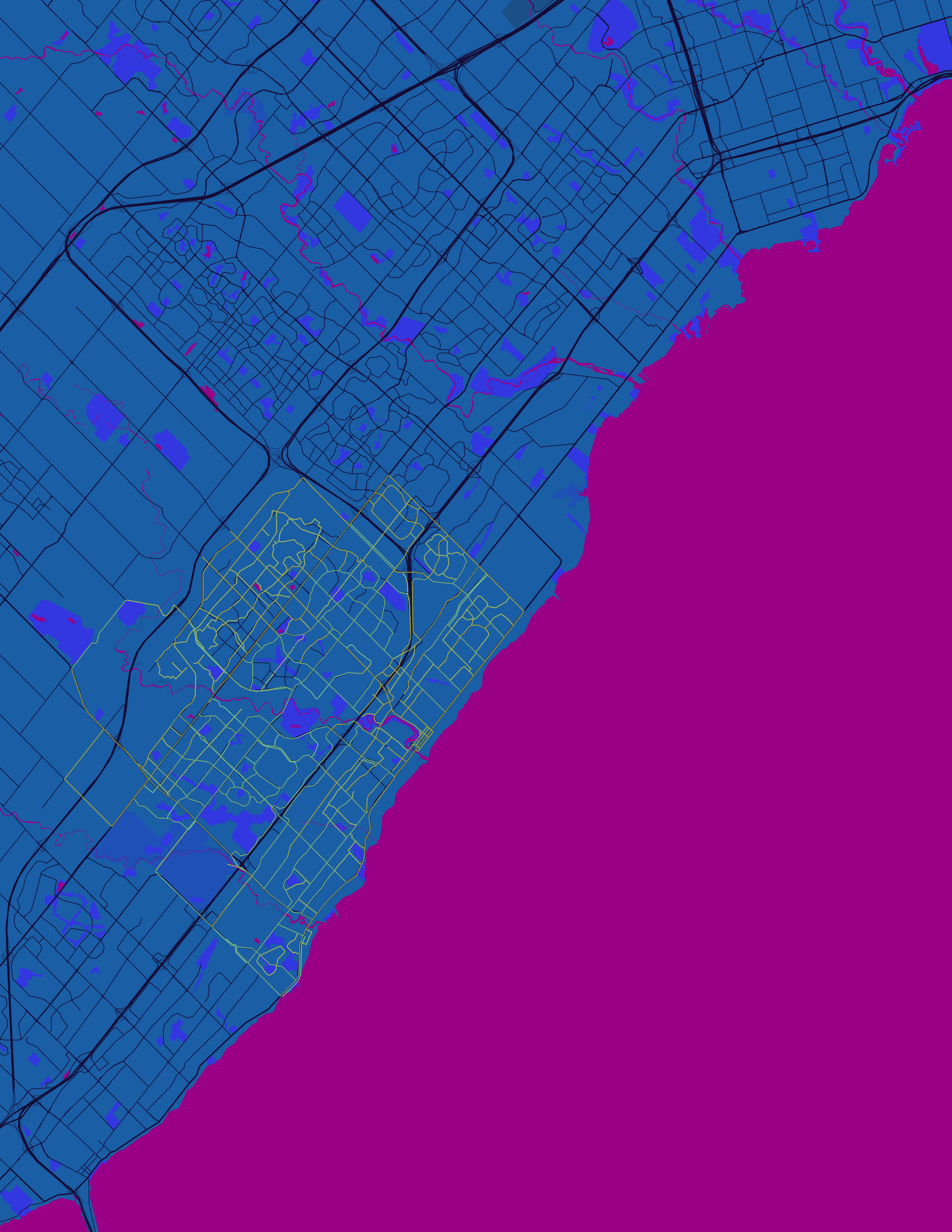 An angle that has the overview of the map.