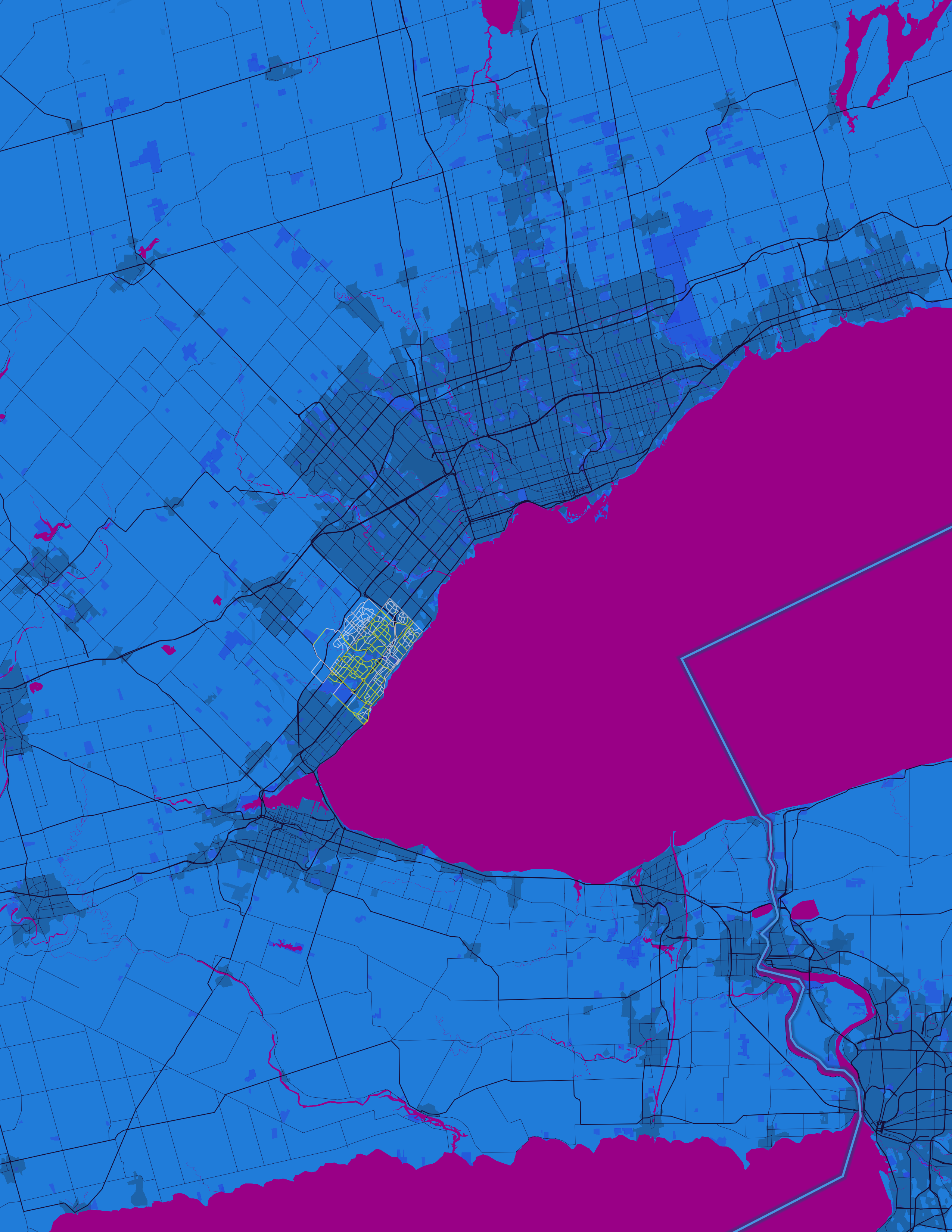 An angle that has the overview of the map.