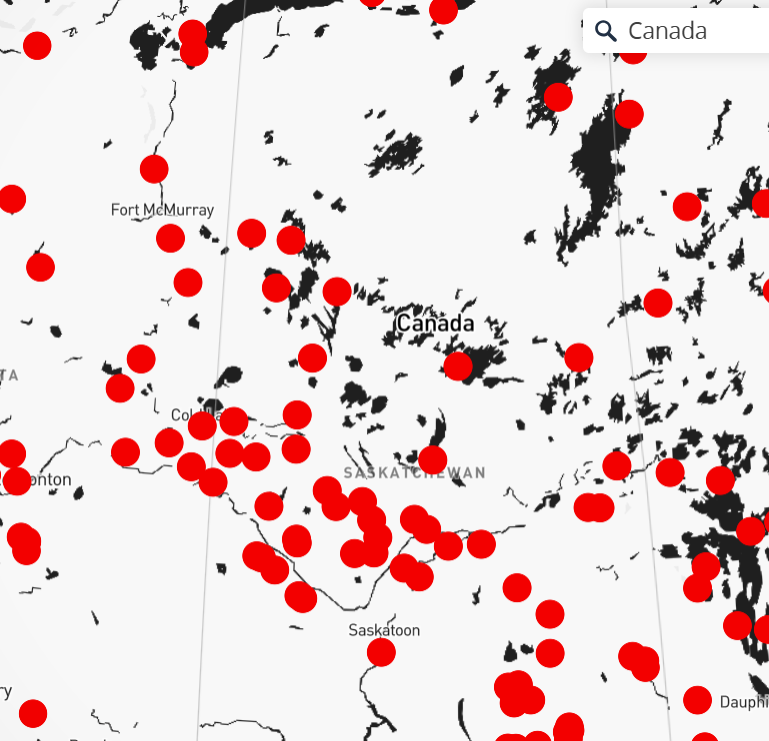 I played around with data points and the best ways to contrast plain maps.