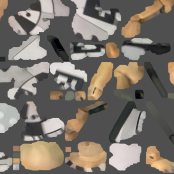 The texture of the 3D object.