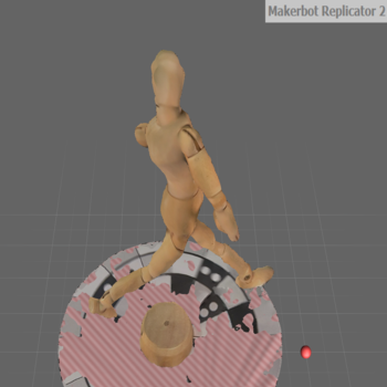 An above view of my wooden drawing model.