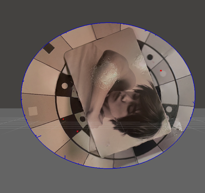 A close op of the 3D scan of my photocard.