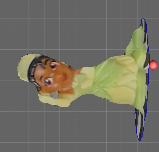 A 3D scan of a princess toy.