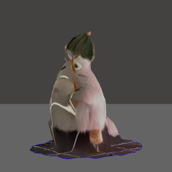 The side of my Totoro plushie keychain.