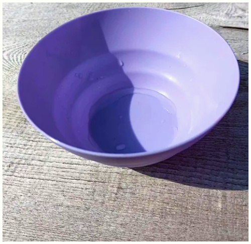 Purple bowl.